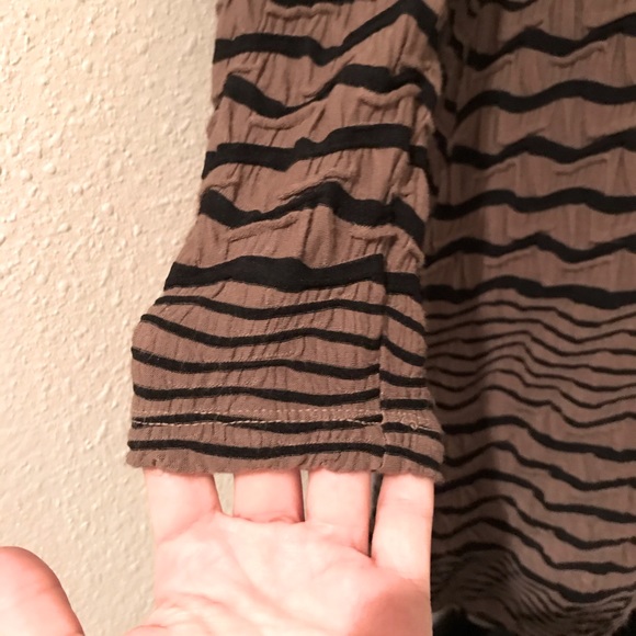 NWT-Tianello by Steve Barraza Long Sleeve Textured Stretch Tunic-M - Picture 5 of 12